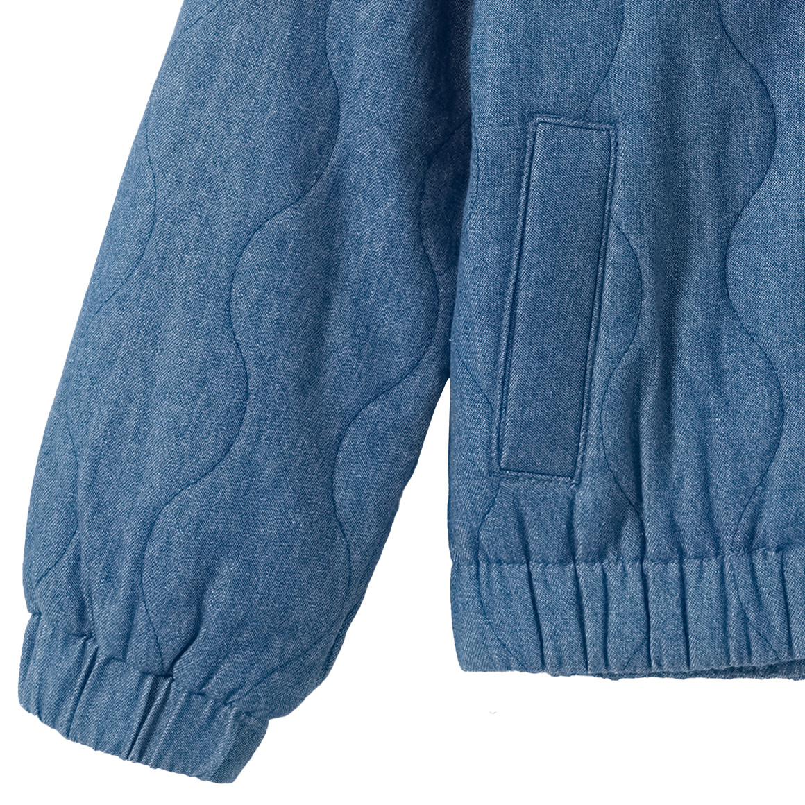 Mädchen Steppjacke im Denim-Look