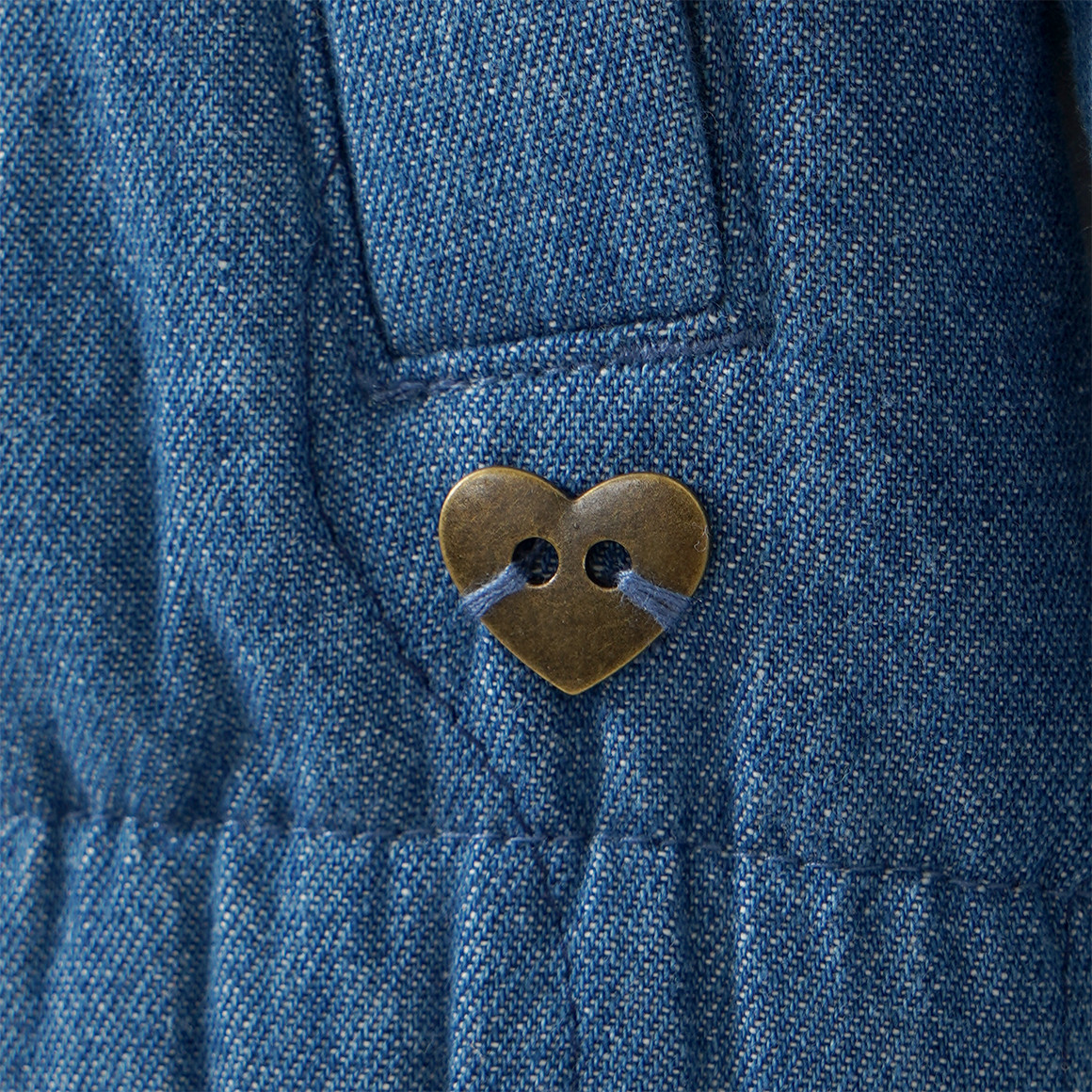 Mädchen Steppjacke im Denim-Look