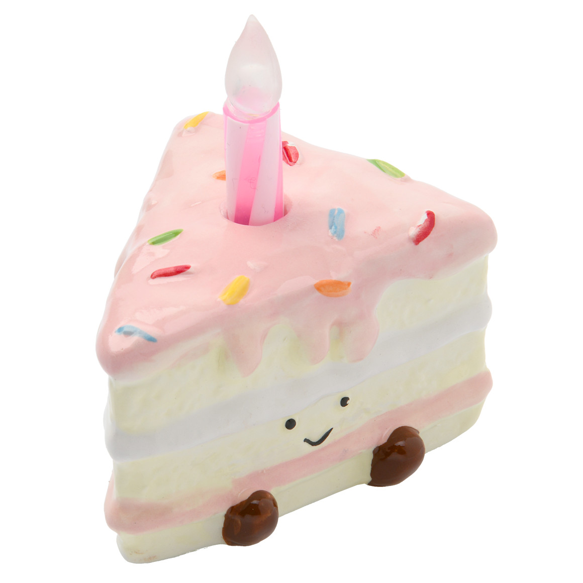 Geburtstagsdeko mit LED-Kerze Torte