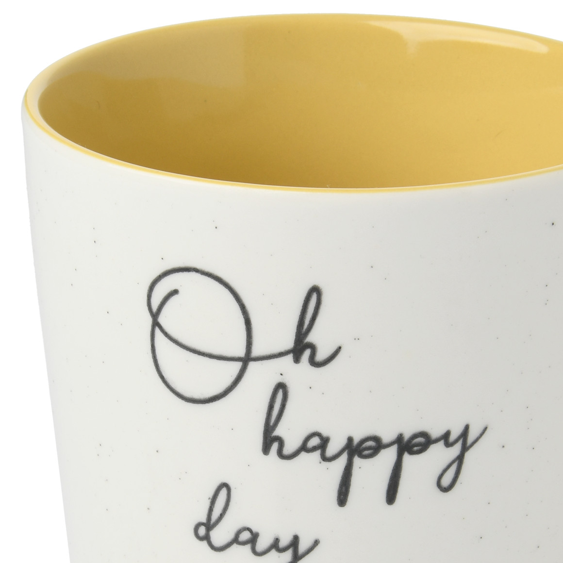 Tasse mit Herzhenkel und Schriftzug