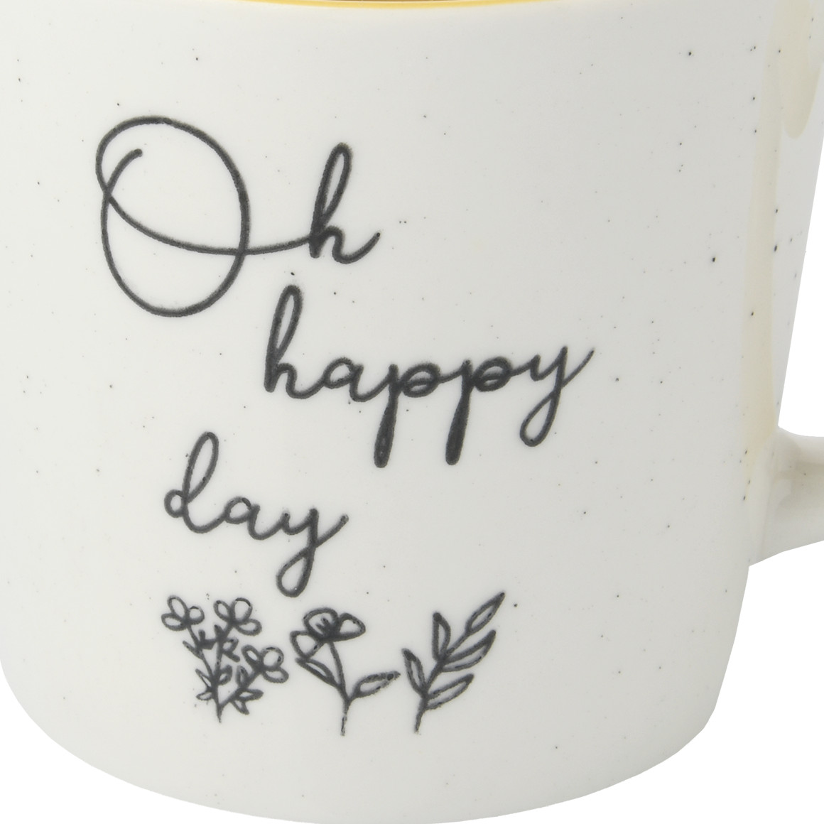 Tasse mit Herzhenkel und Schriftzug