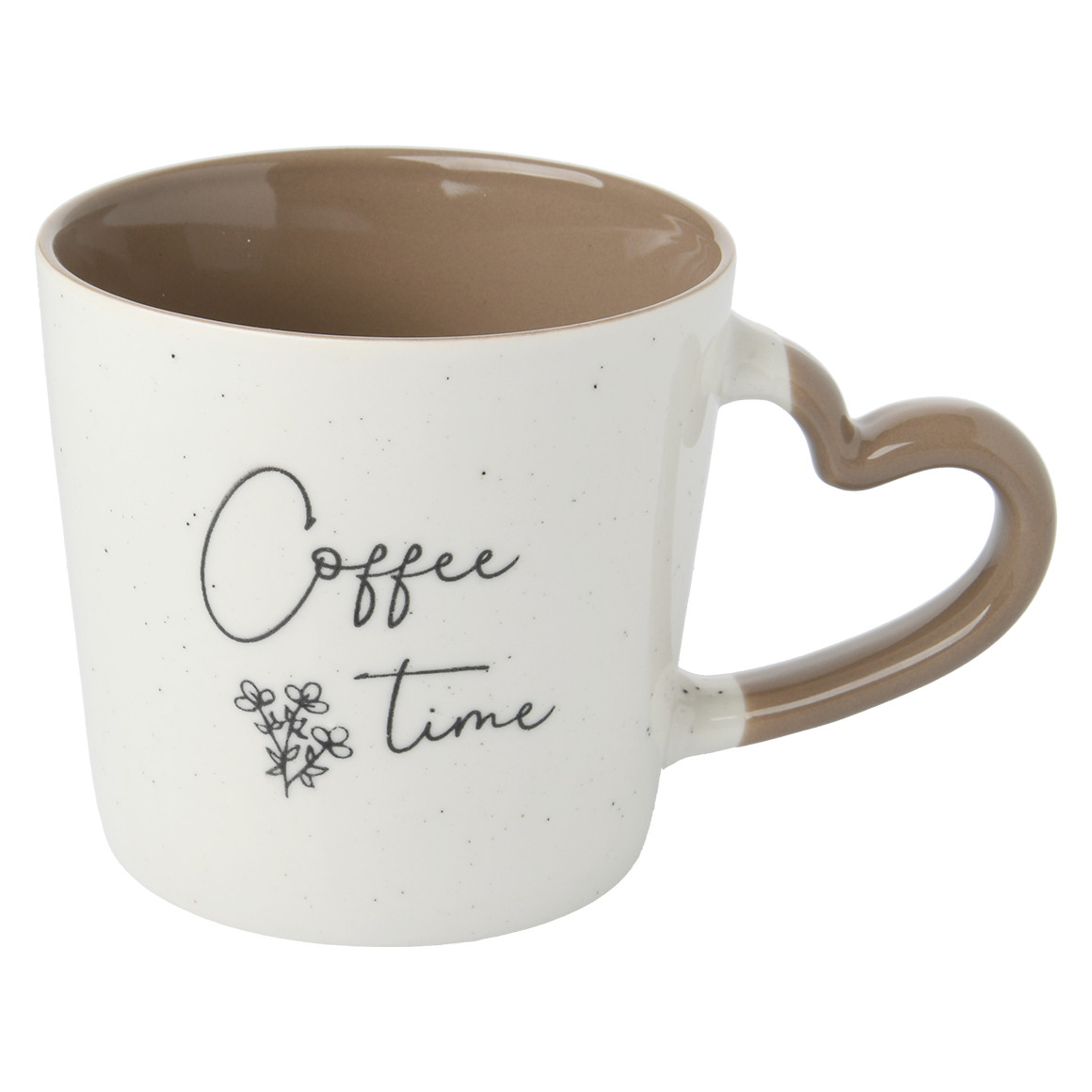 Tasse mit Herzhenkel und Schriftzug