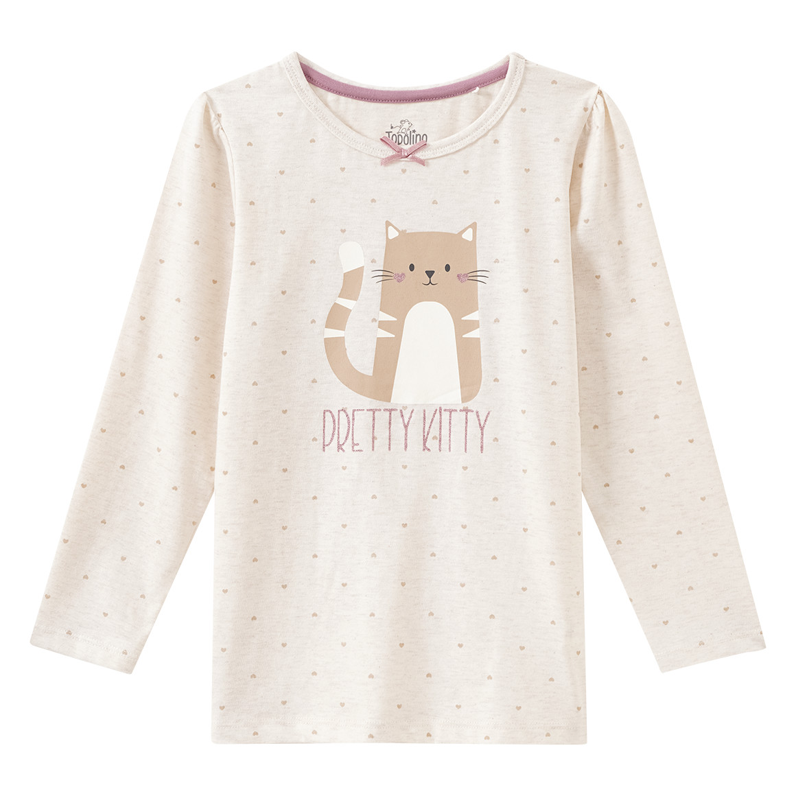 Mädchen Schlafanzug mit Katzen-Motiv