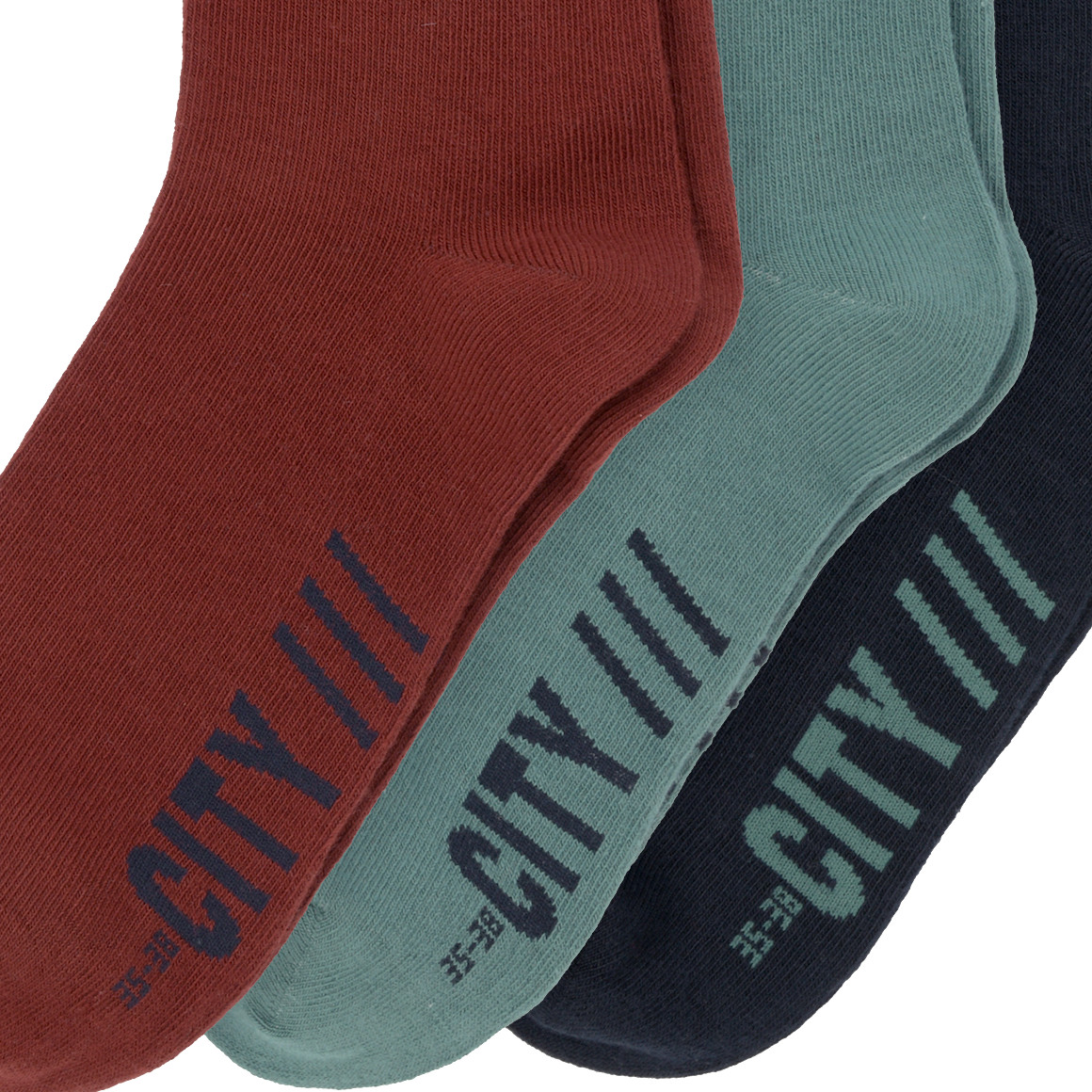 3 Paar Jungen Socken mit Schriftzug