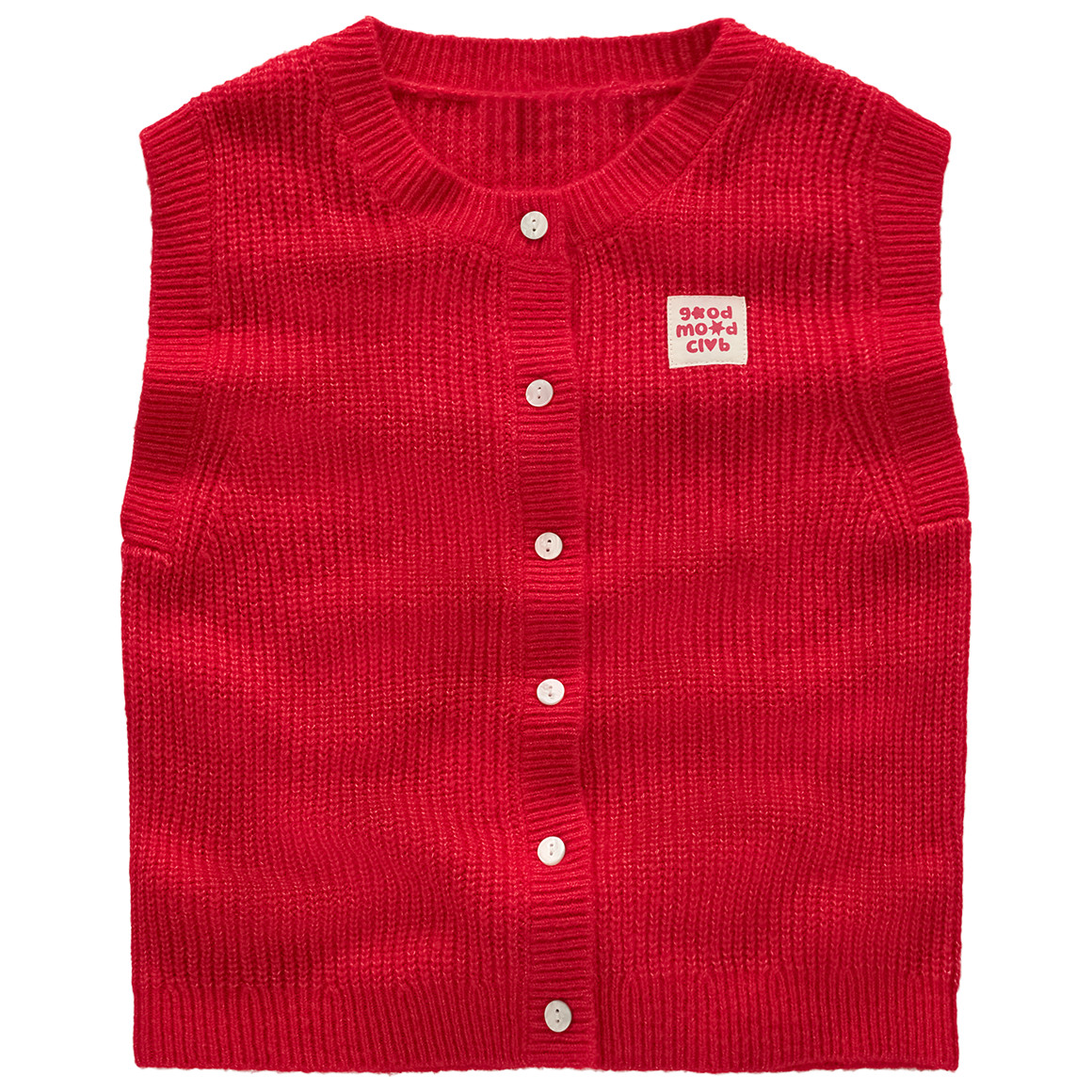 Gebreid meisjesvest met wol