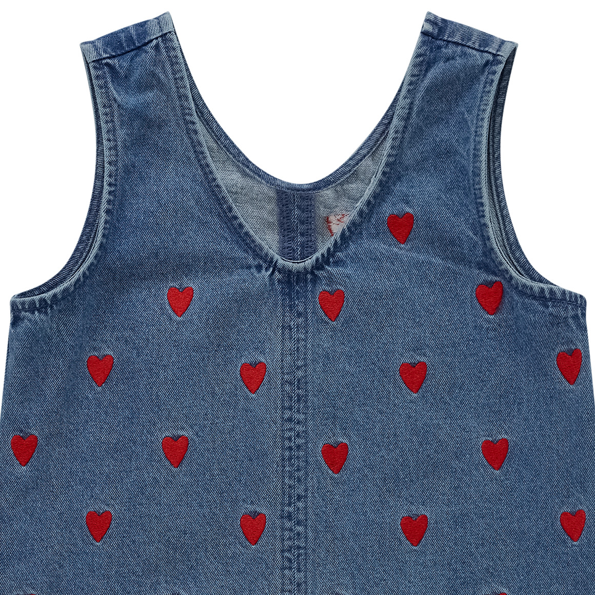 Mädchen Jeanskleid mit Stickerei