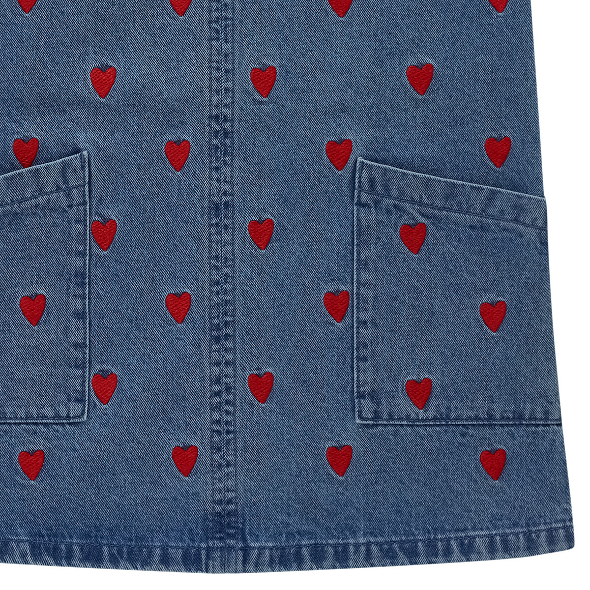 Mädchen Jeanskleid mit Stickerei