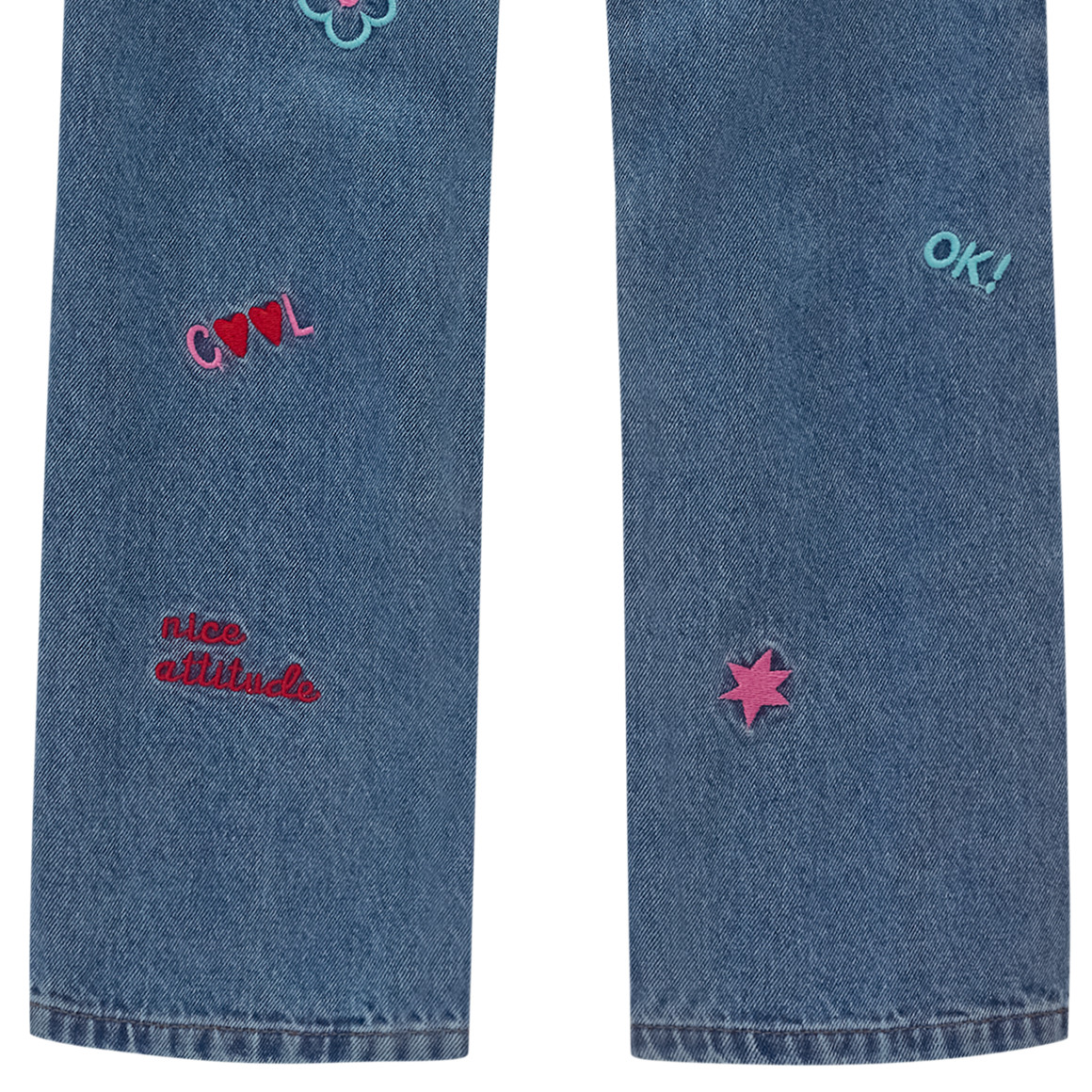 Mädchen Jeans mit Stickerei