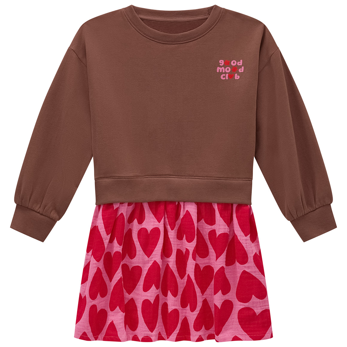 Mädchen Kleid mit angesetztem Rockteil