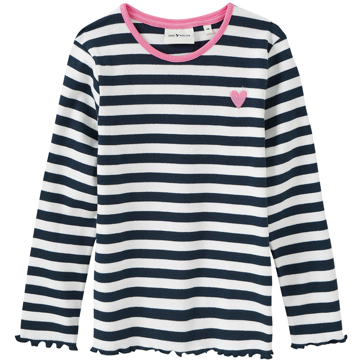 Mädchen Langarmshirt im Streifen-Look