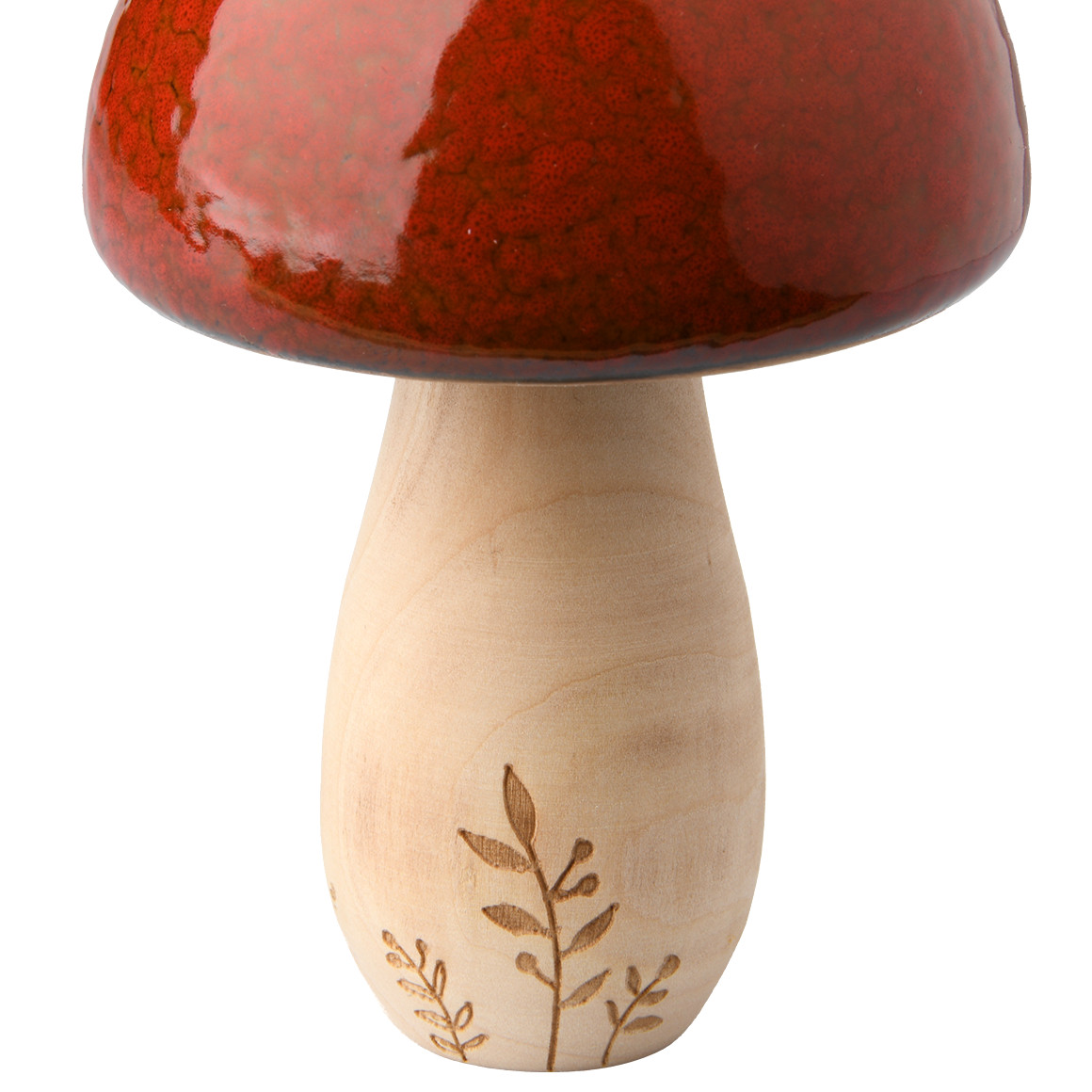 Großer Deko-Pilz mit glänzender Oberfläche