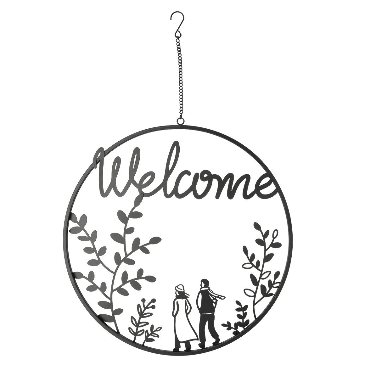Deko-Metallhänger mit Welcome-Schriftzug