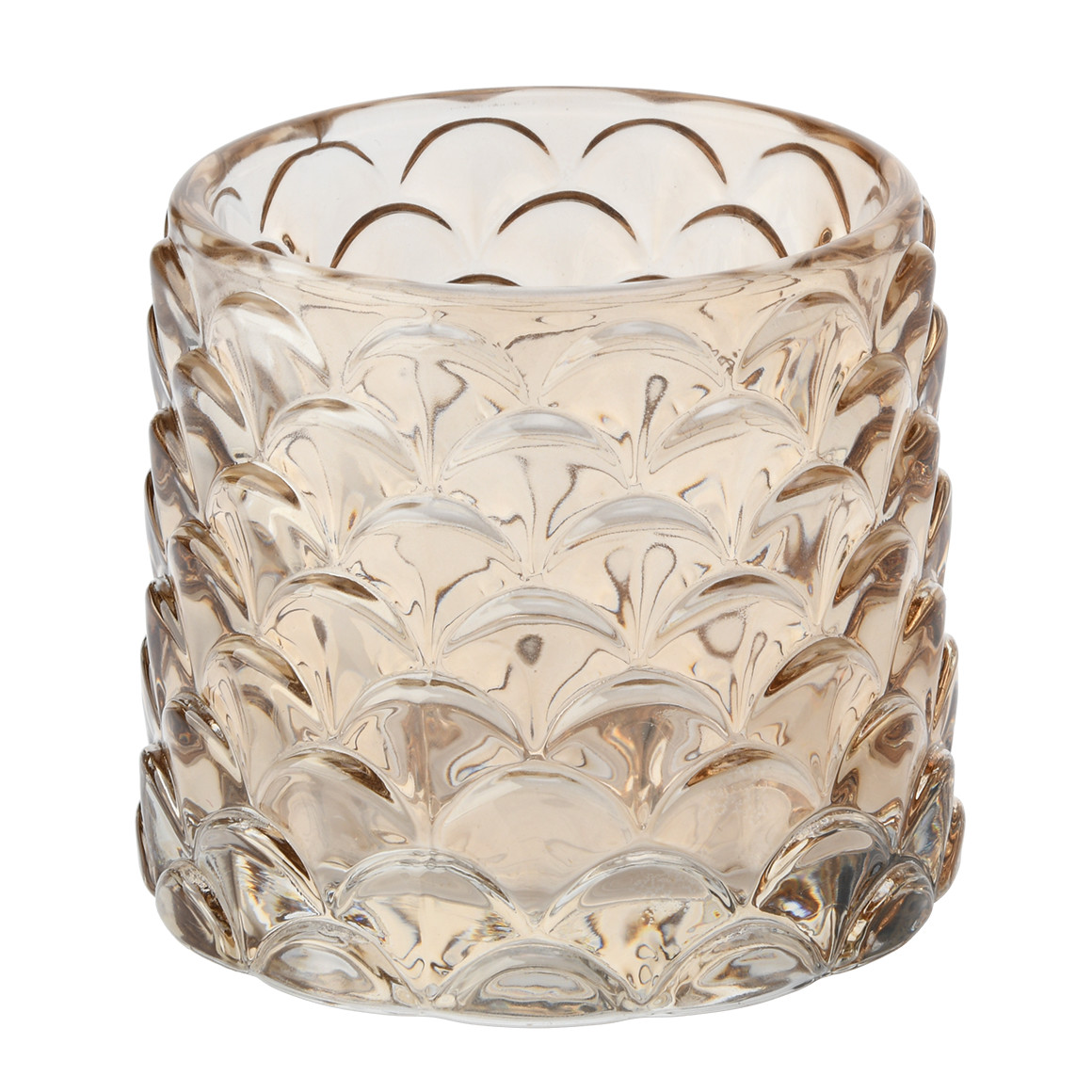 Windlicht aus Glas im Zapfendesign