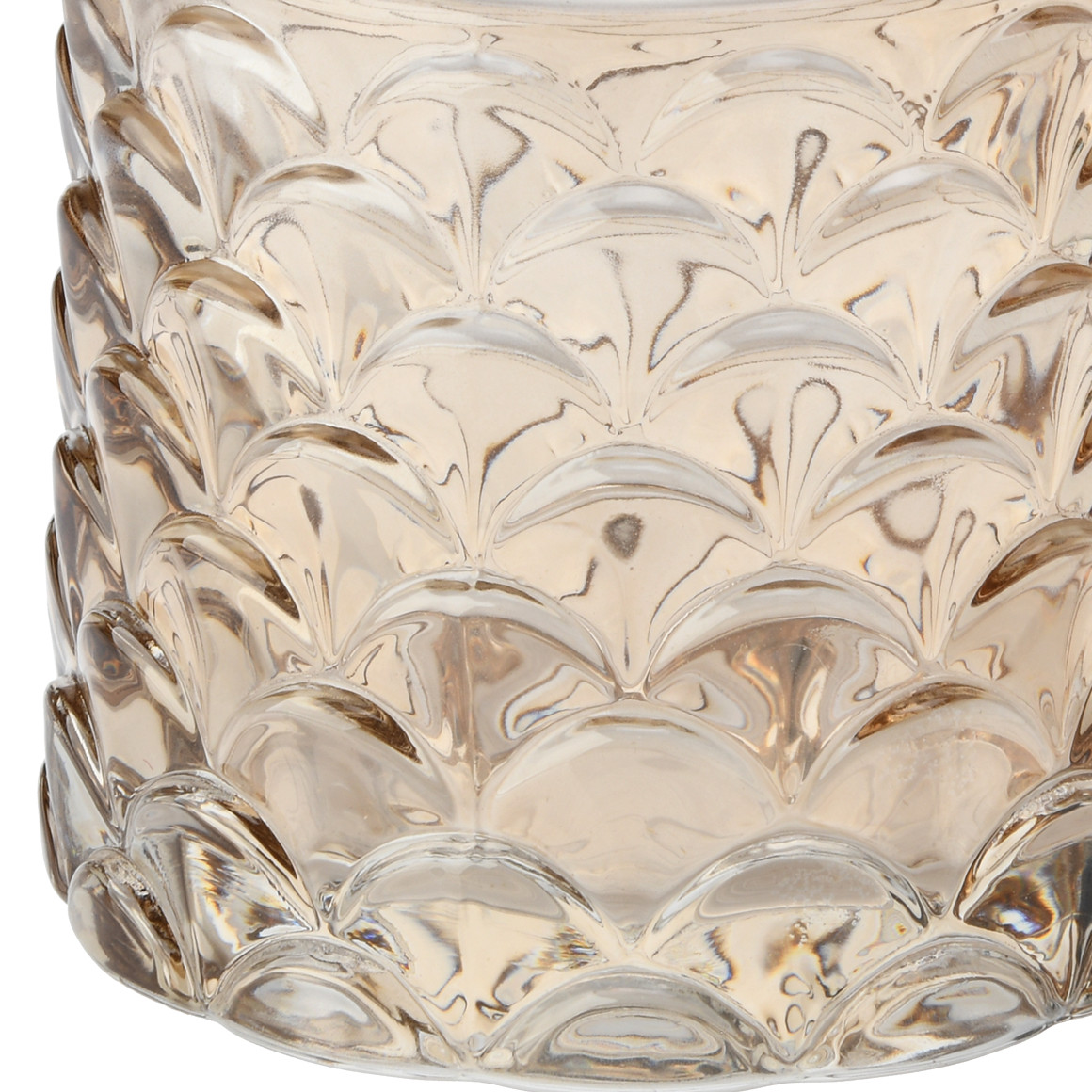 Windlicht aus Glas im Zapfendesign