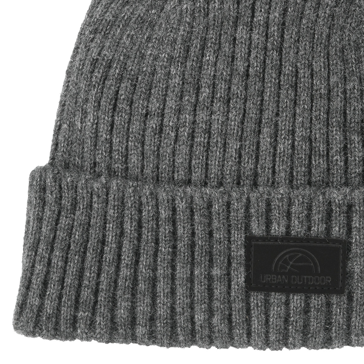 Gebreide muts met patch voor jongens