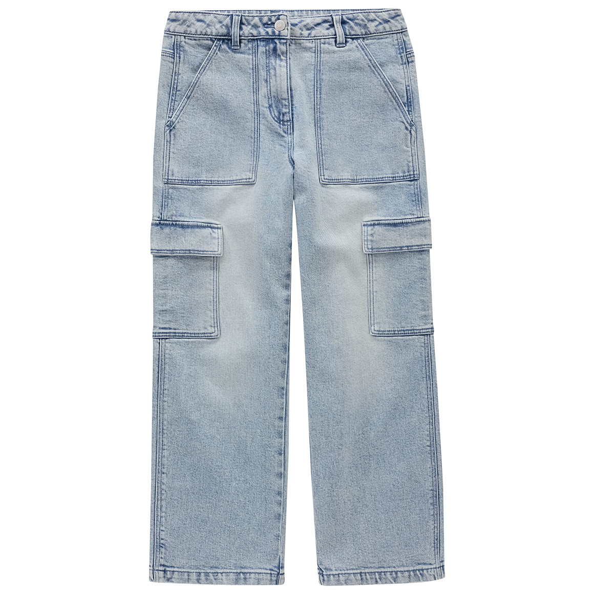 Mädchen Cargo-Jeans mit geradem Bein