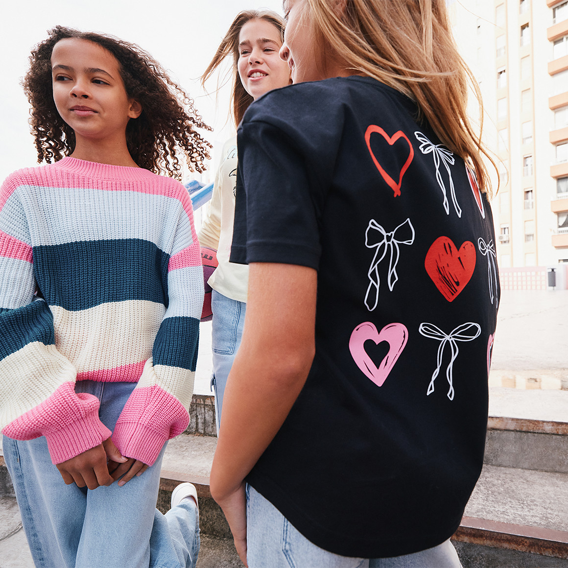 Mädchen T-Shirt mit großem Print