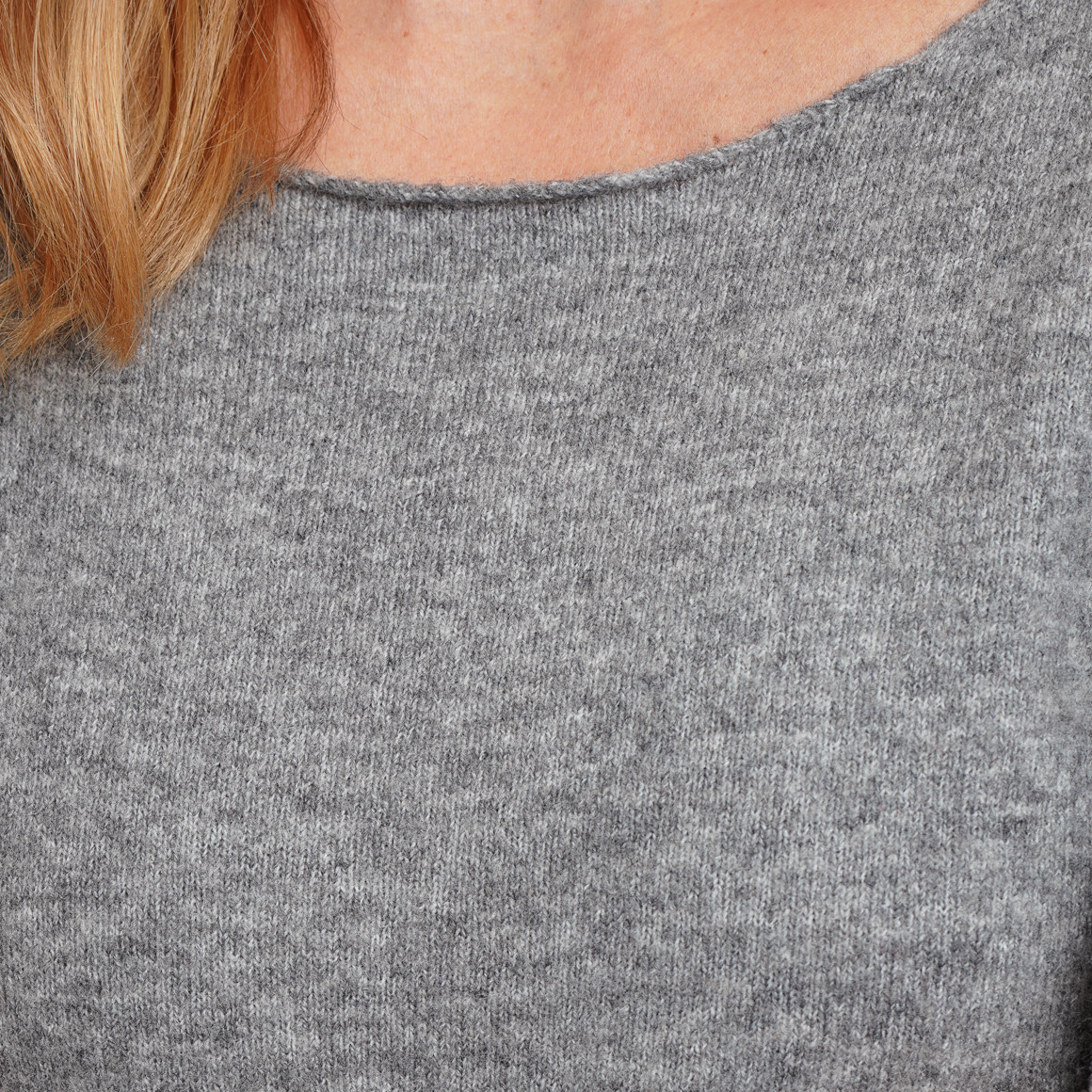 Damen Strickpullover mit U-Boot-Ausschnitt