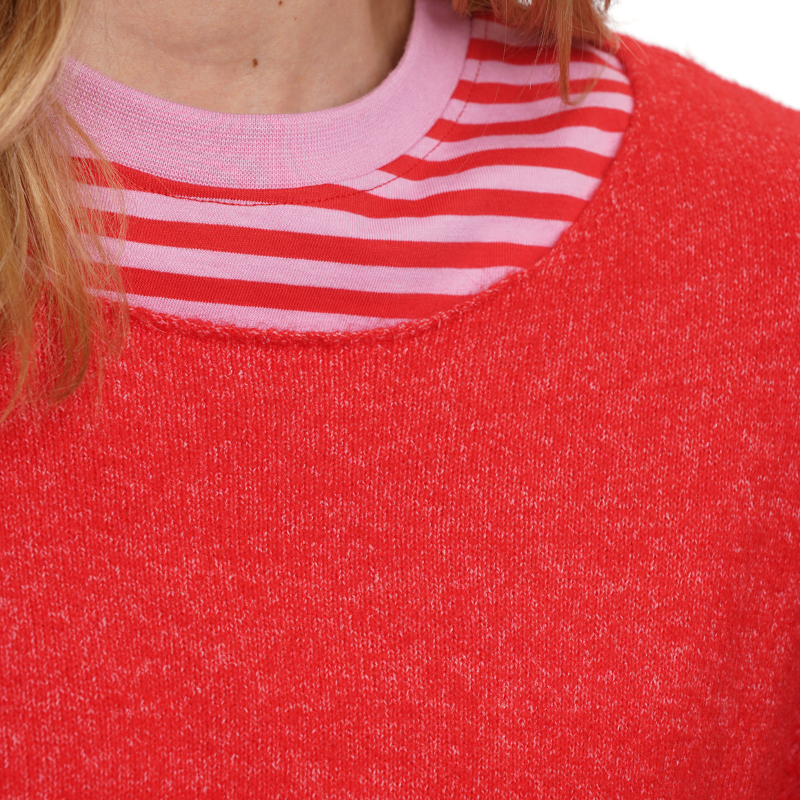 Damen Strickpullover mit U-Boot-Ausschnitt