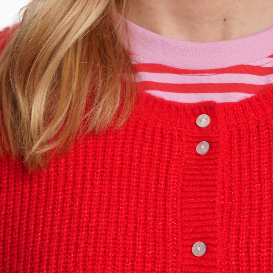 Damen Strickweste mit Knopfleiste