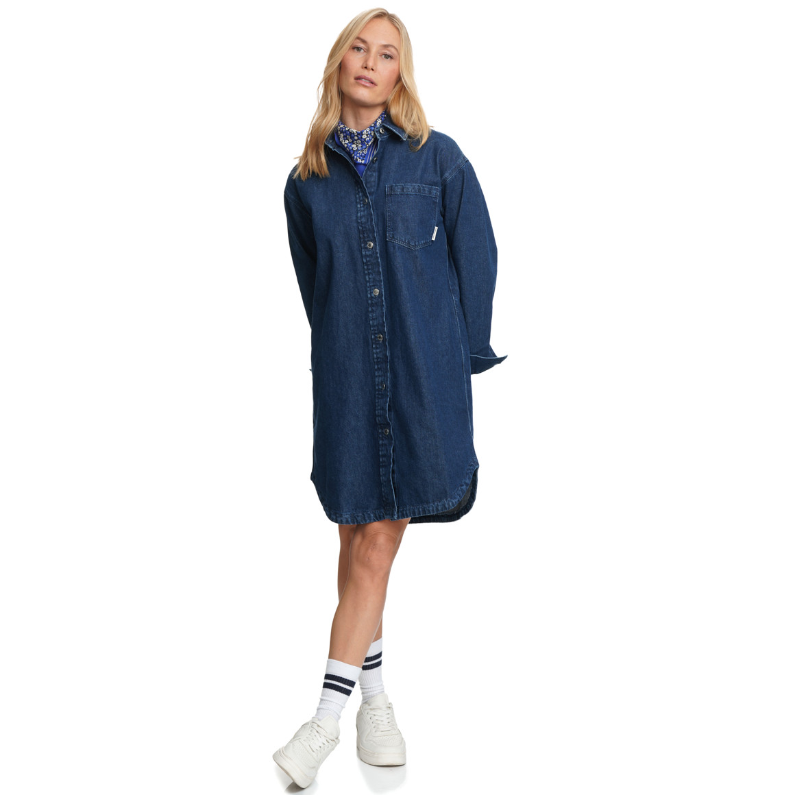 Damen Jeanskleid mit Knopfleiste