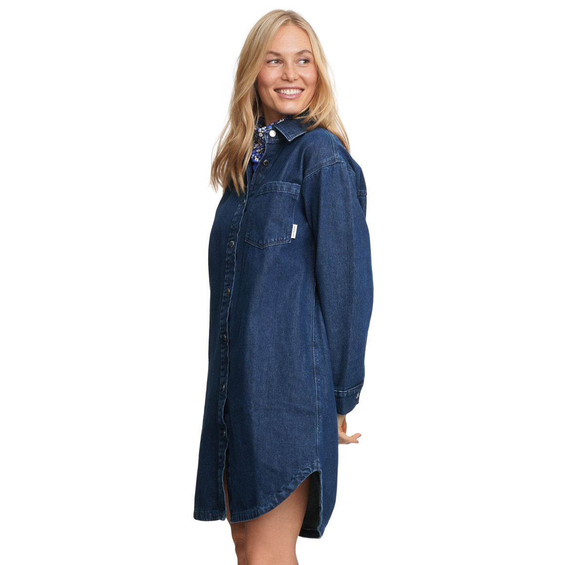 Damen Jeanskleid mit Knopfleiste