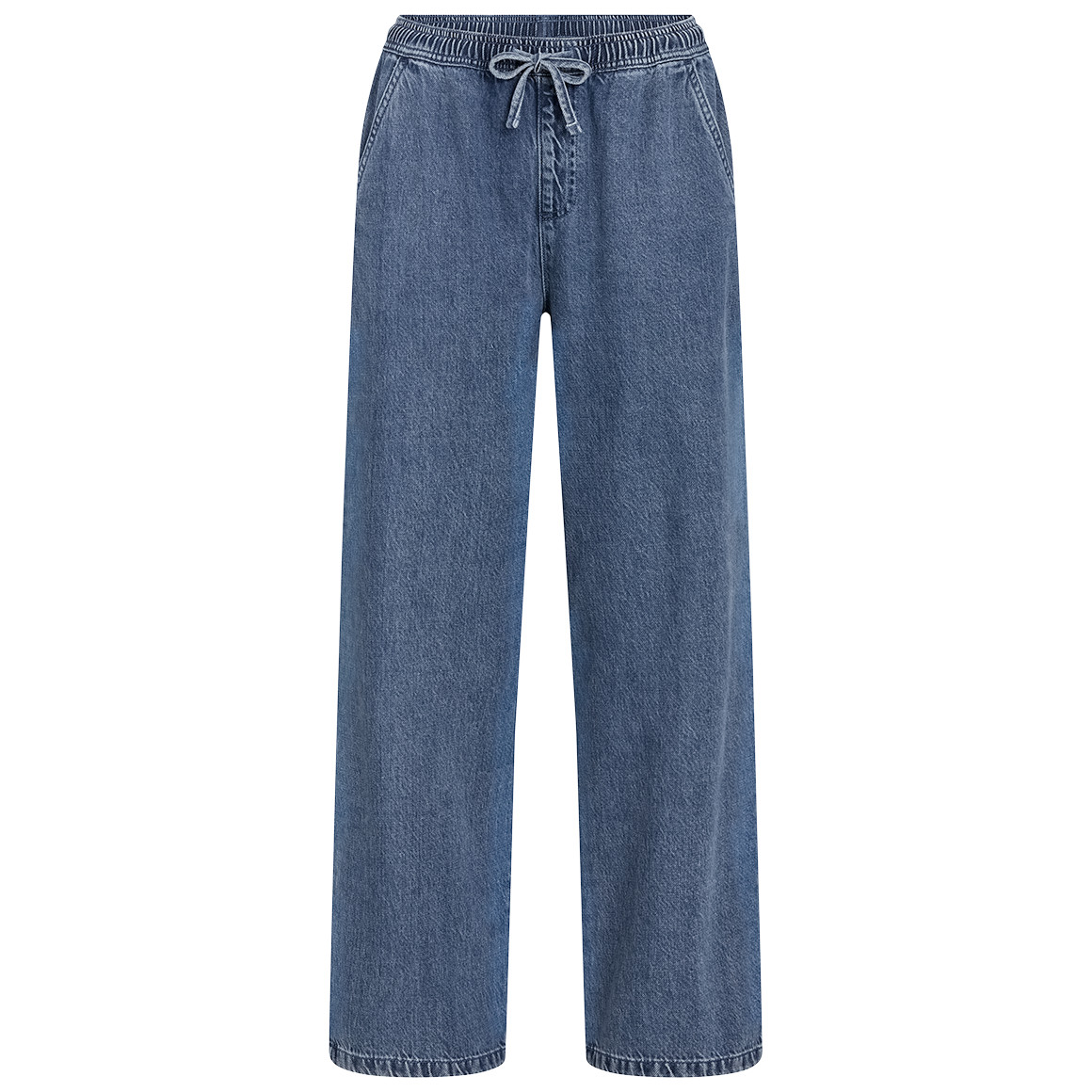 Damen Wide-Leg-Jeans mit Elastikbund