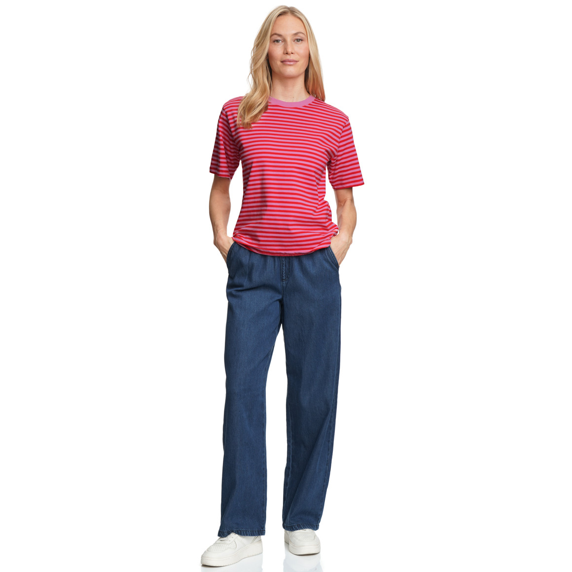 Damen T-Shirt im Streifen-Look