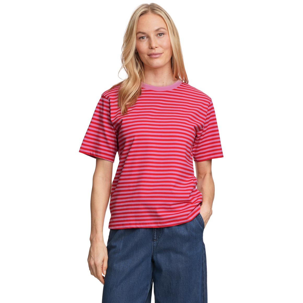 Damen T-Shirt im Streifen-Look