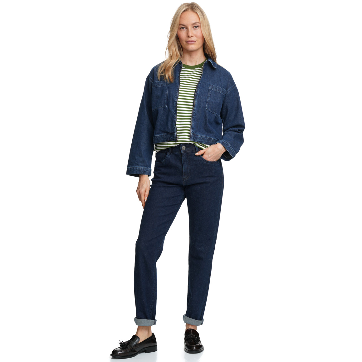 Damen T-Shirt im Streifen-Look