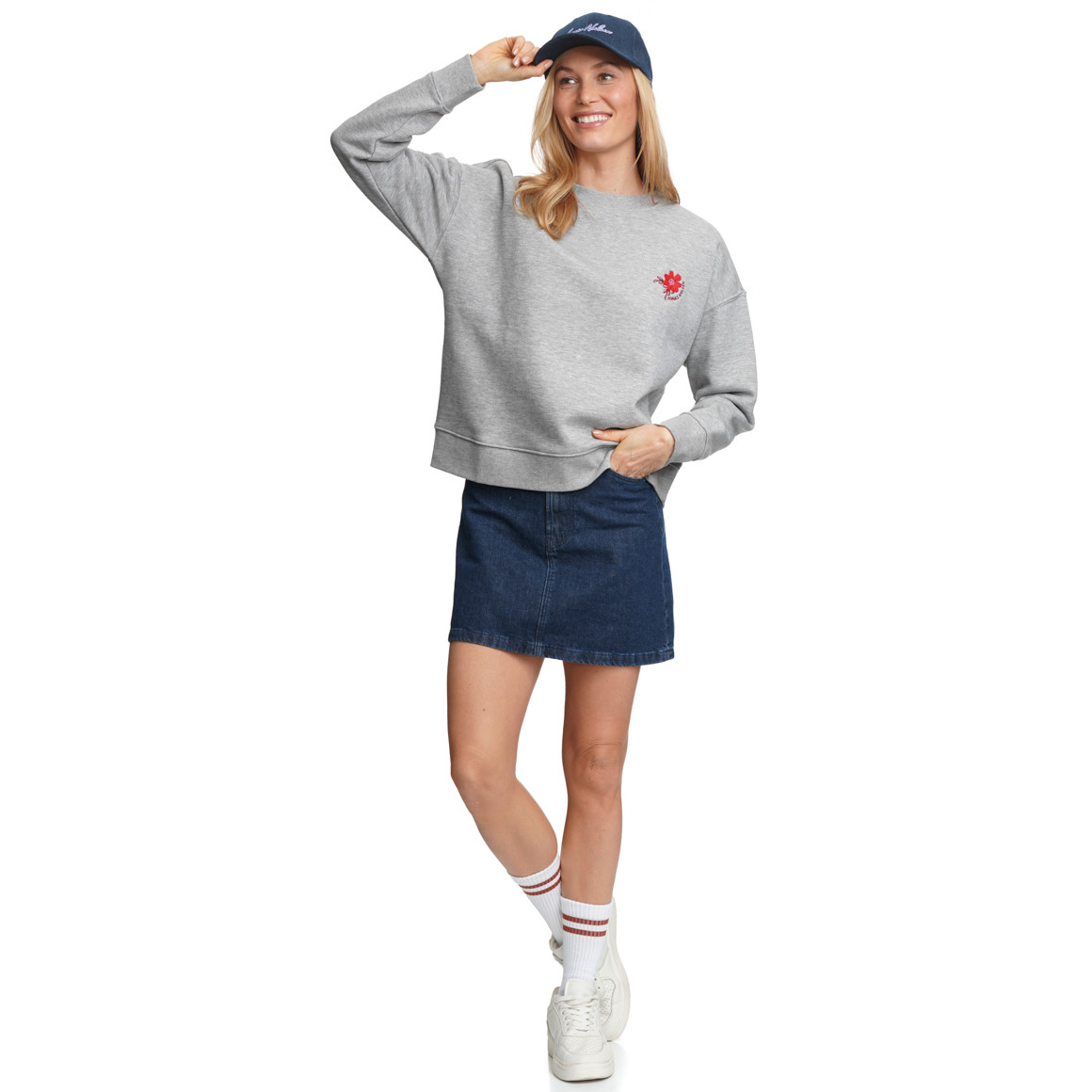 Damen Sweatshirt mit Stickerei