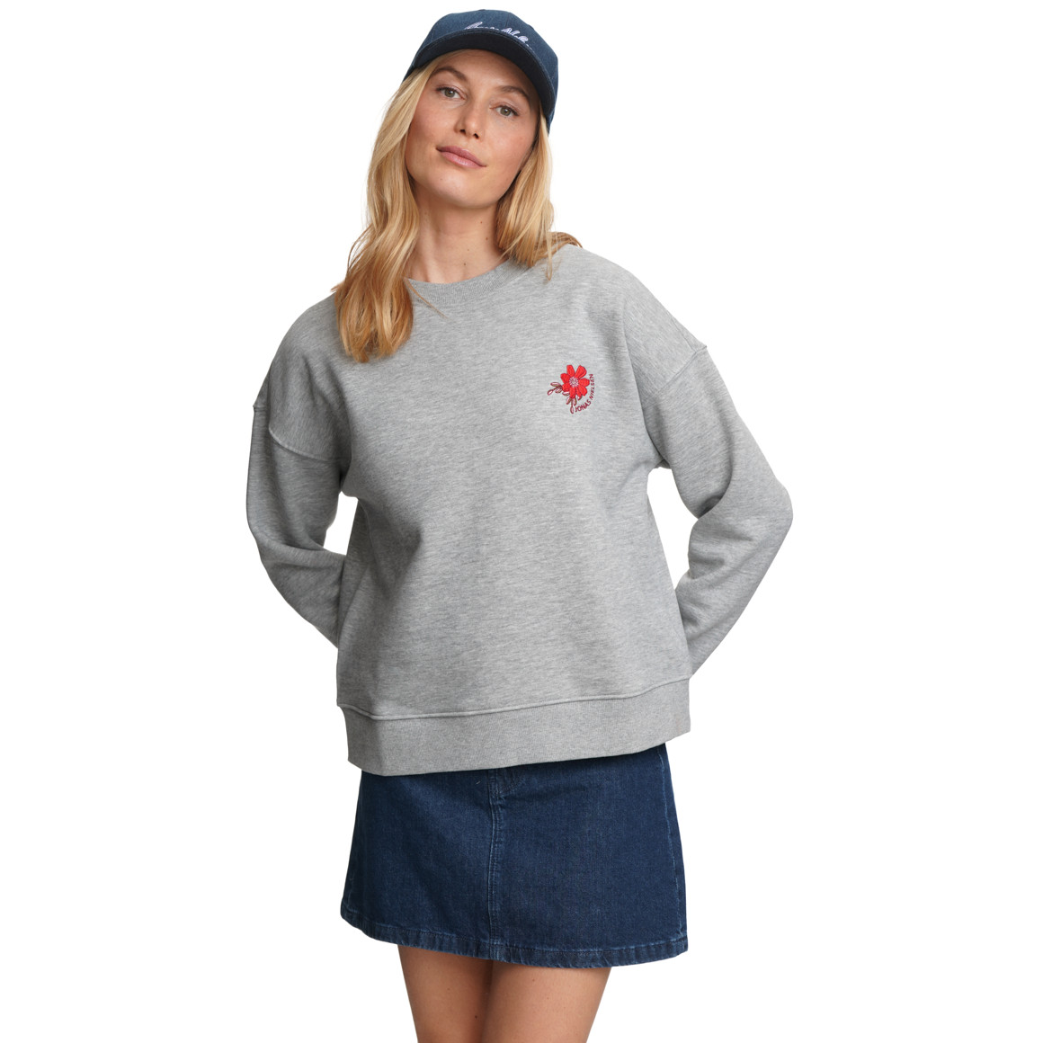 Damen Sweatshirt mit Stickerei