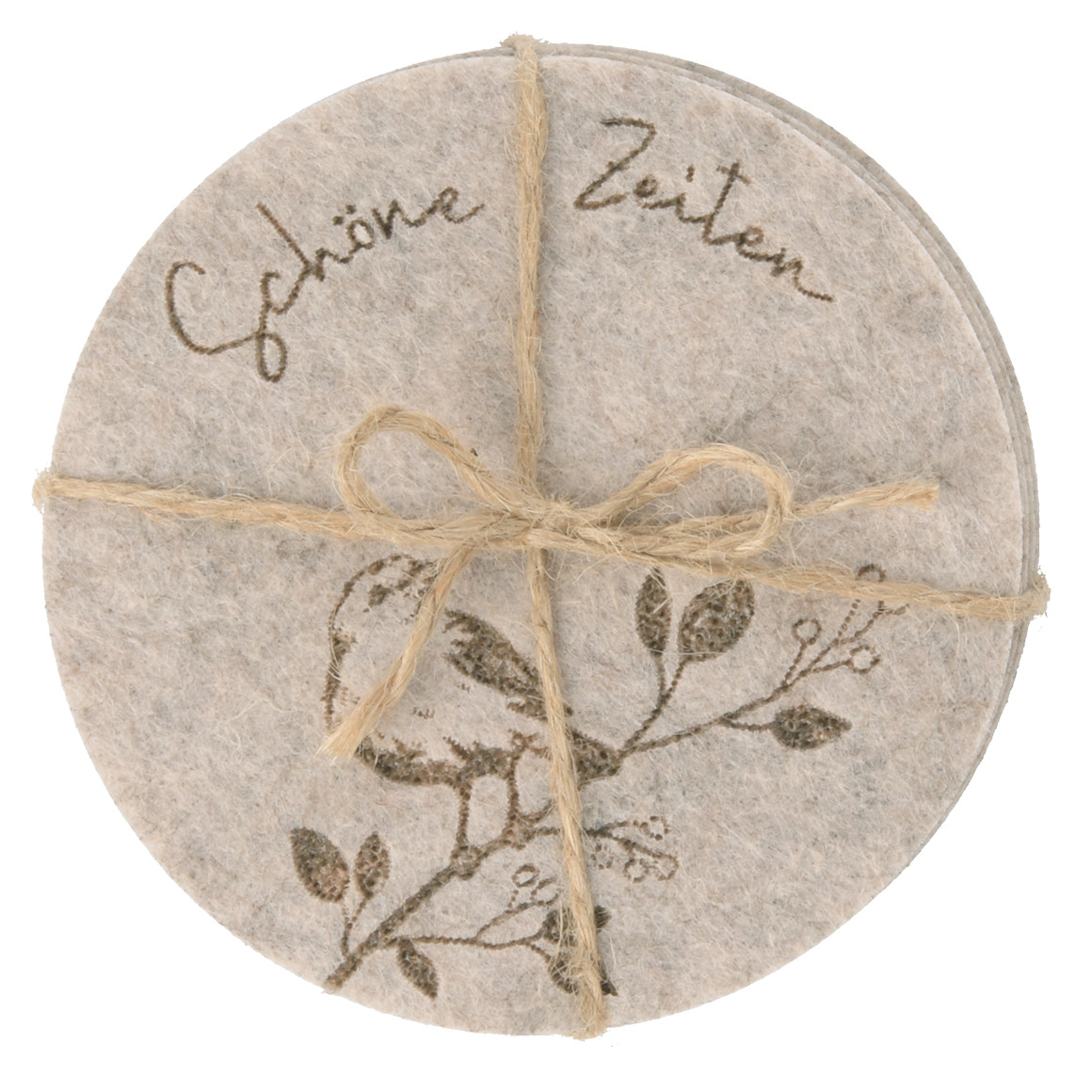 4 Filz-Untersetzer mit Motiven