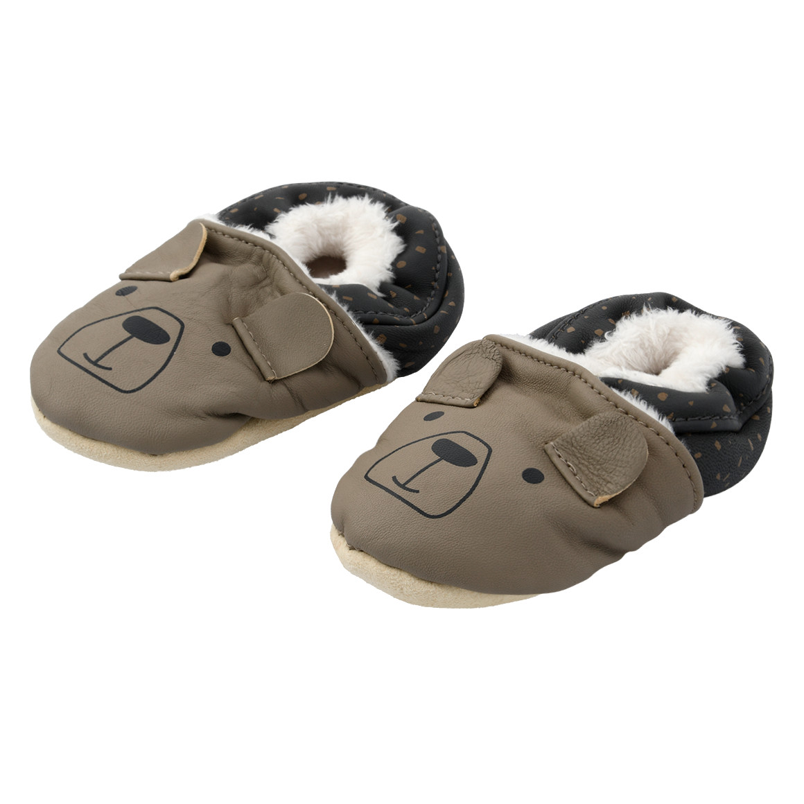 Kruipschoenen van babyleer met hertenmotief