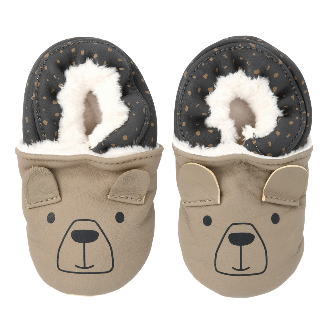 Kruipschoenen van babyleer met hertenmotief