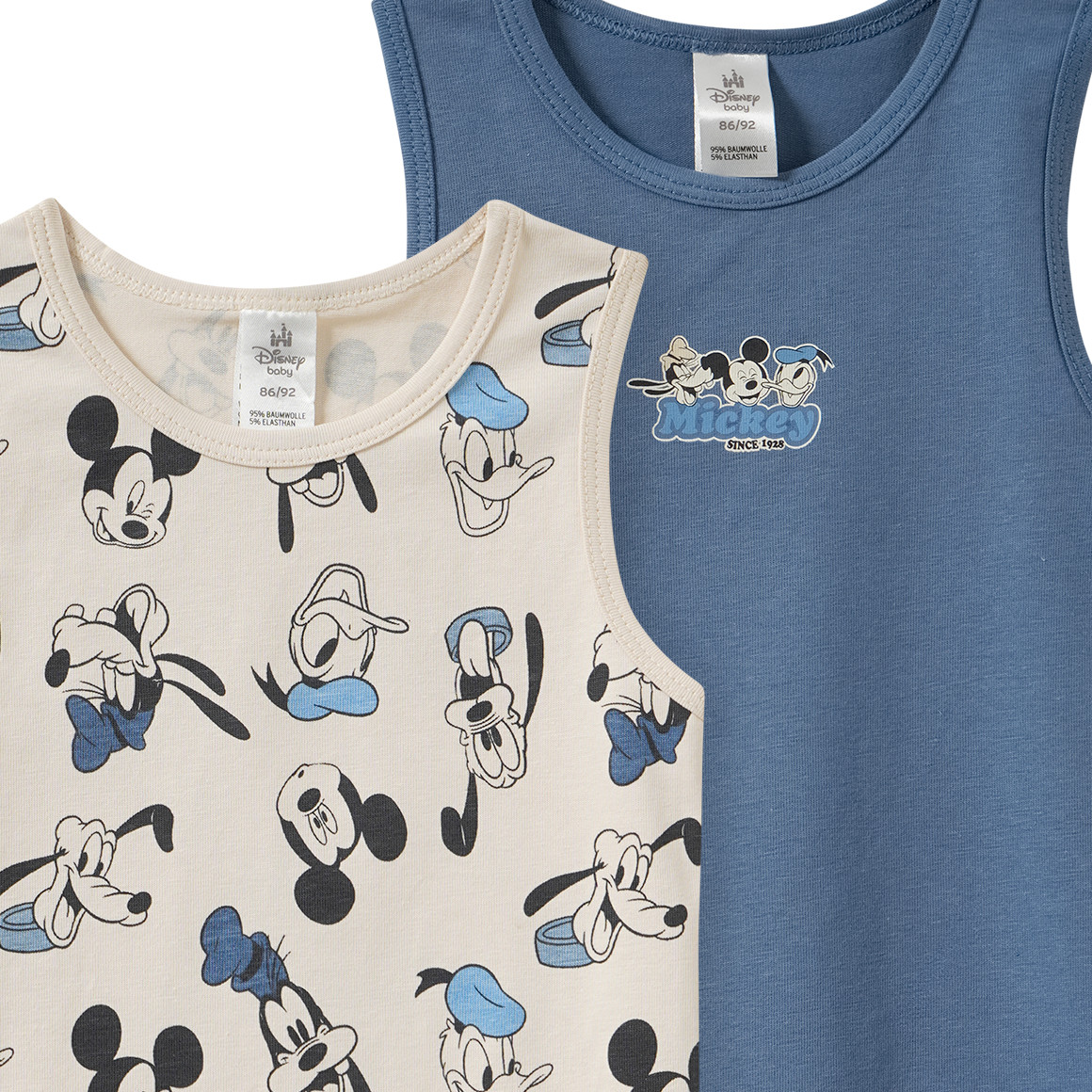 2 Micky Maus Unterhemden im Set