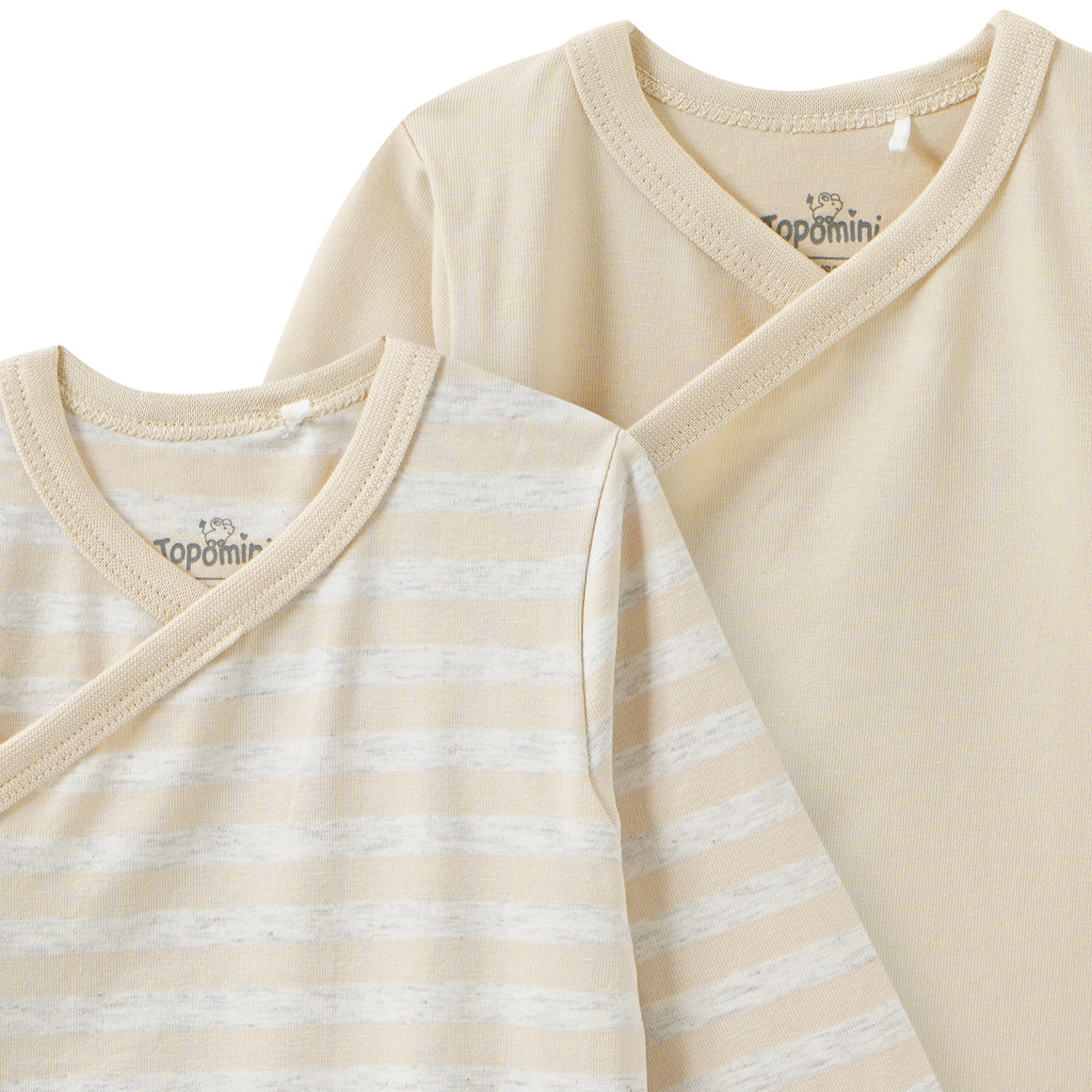 2 Baby Wickelbodys mit Bio-Baumwolle