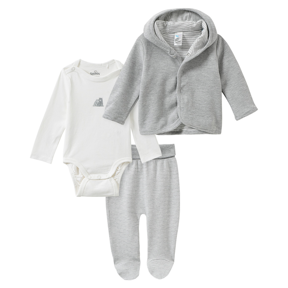 Baby Set aus Jacke, Body und Hose