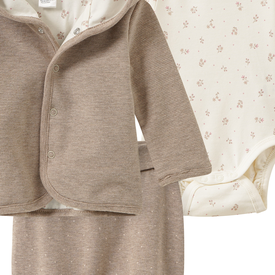 Baby Set aus Jacke, Body und Hose