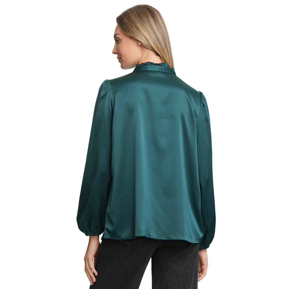 Damen Bluse in Satin-Optik