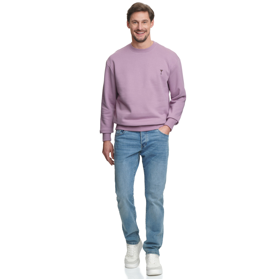 Herren Sweatshirt mit Stickerei