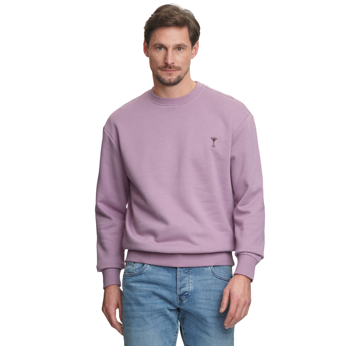 Herren Sweatshirt mit Stickerei