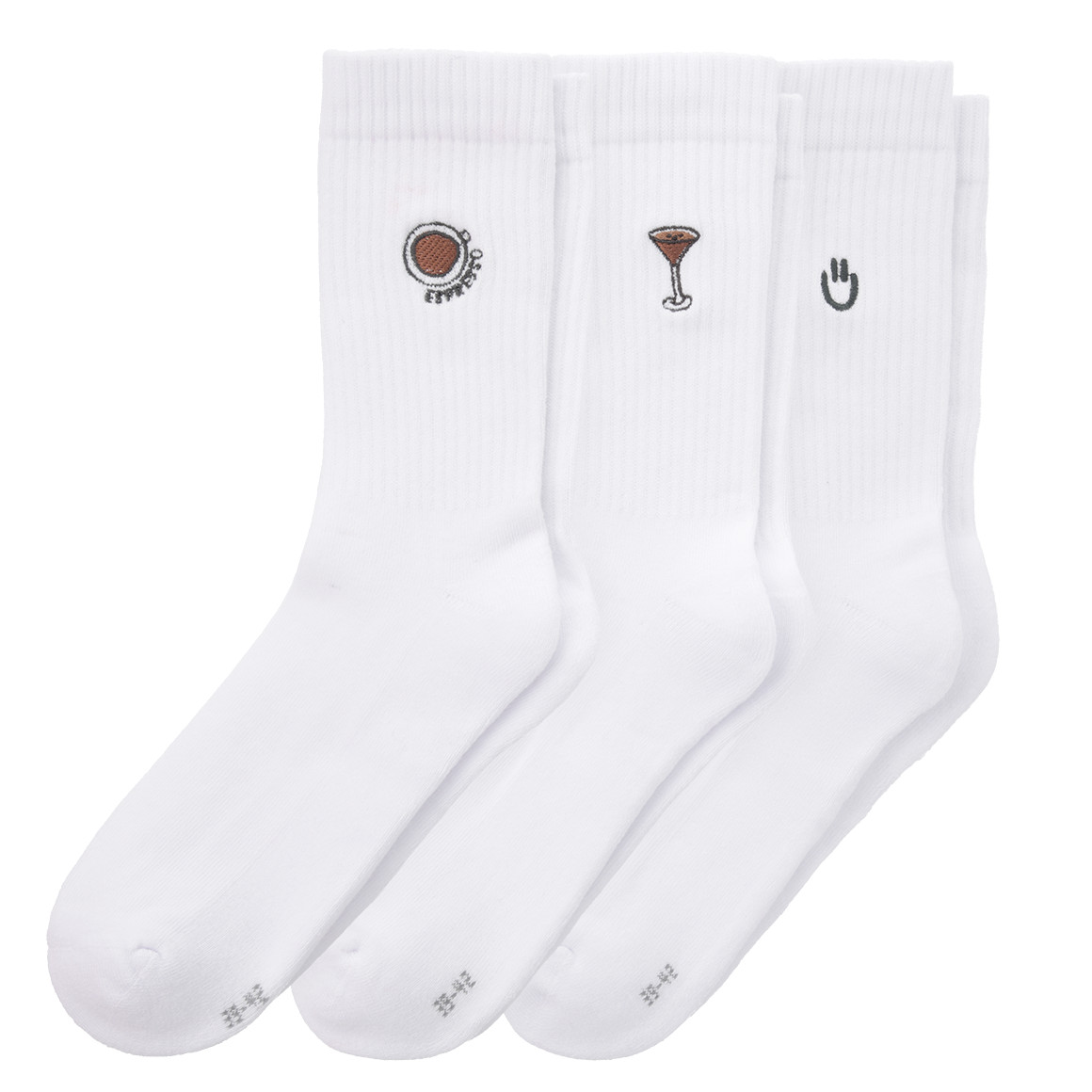 3 paar herensportkousen met borduursel