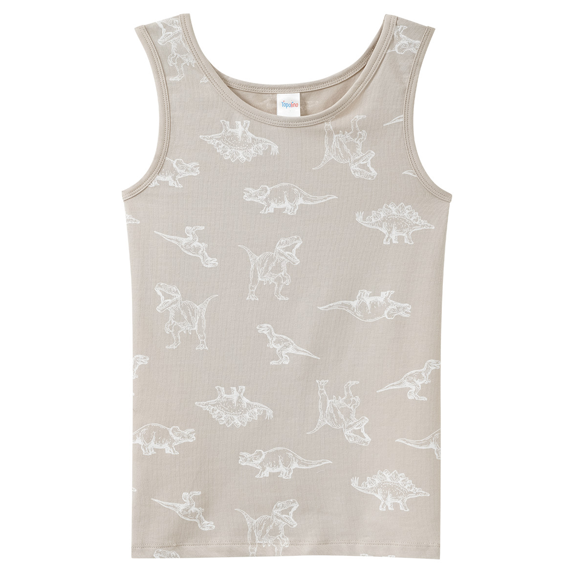 3 Jungen Unterhemden mit Dino-Motiven