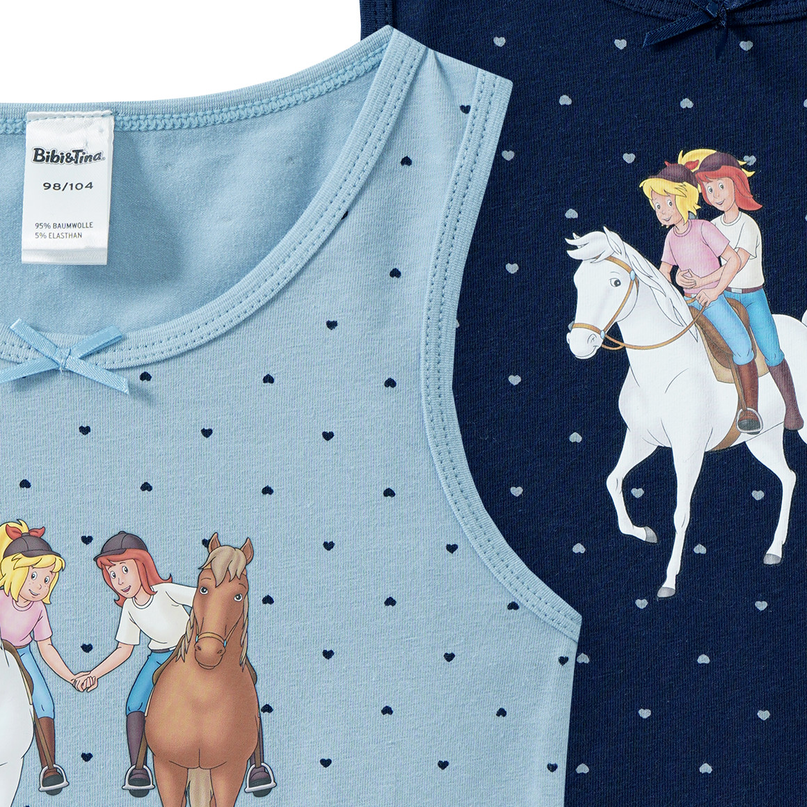 2 Bibi & Tina Unterhemden im Set