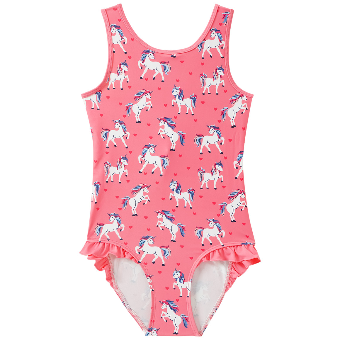 Mädchen Badeanzug mit Einhorn-Print
