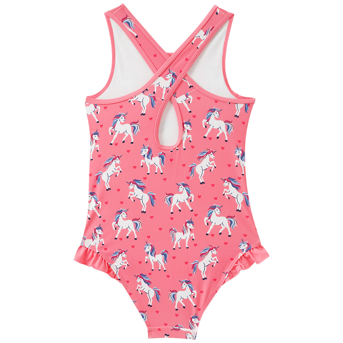 Mädchen Badeanzug mit Einhorn-Print