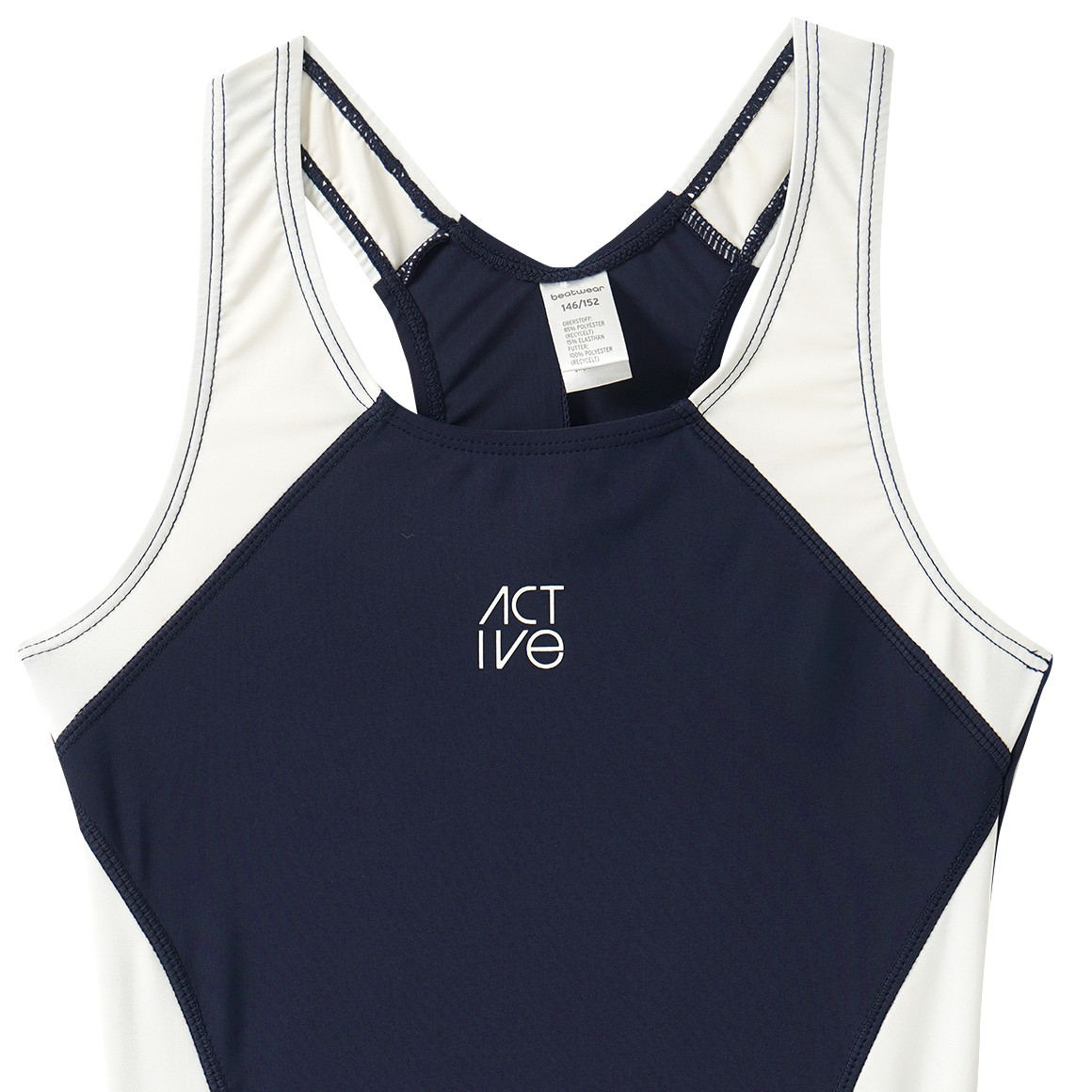 Mädchen Sport-Badeanzug mit Ringerrücken