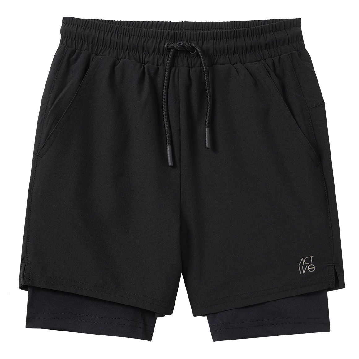 Sportshort voor jongens tweelaags