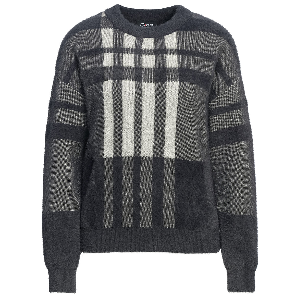 Damen Strickpullover mit Karomuster